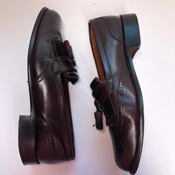 Bostonian Classics First Flex Tassel Wingtip Leather Loafers - Size 8 - Picture 6 of 10